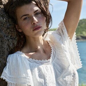 Doen White Lace Cosenza Blouse